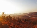 Sun over Africa`s red dirt_South Africa Royalty Free Stock Photo