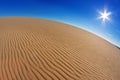 The sun over the desert. Royalty Free Stock Photo