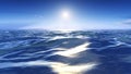 Sun over the wild sea Royalty Free Stock Photo