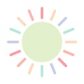 Sun pastel color icon vector for your web design, logo, UI. illustration Royalty Free Stock Photo