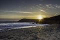 Sun pillar Uk. Royalty Free Stock Photo