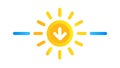 Sun Progress Bar: Daylight Cycle Indicator, vector design Generative AI Royalty Free Stock Photo