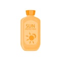 Sun protection cream tube. Sunscreen icon. Vector Illustration