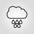 Sun with rain icon,vector best flat icon Royalty Free Stock Photo