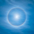 Sun rainbow circular halo Royalty Free Stock Photo