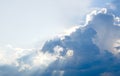 Sun ray, blue sky & clouds. Royalty Free Stock Photo