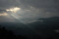 Sun Ray comes from Huge Cloud at Sikkim Offbeat Viillage Lungchok