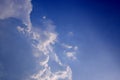 sun ray light through cloud on blue sky Royalty Free Stock Photo