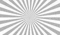 Sun ray light. Sun rays background. Radial burst. Sunburst grey pattern. Gray background. Beams line. Radiate sunlight Royalty Free Stock Photo