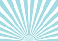 Sun ray retro background vector burst light. Sunrise or sunset retro sign. blue color burst background. flat style Royalty Free Stock Photo