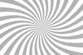 Sun ray twist light. Effect curves rays. Greys trips isolated on white background. Radial waves line. Pattern curved. Comic Royalty Free Stock Photo