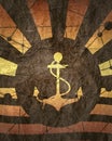 Sun rays backdrop with anchor icon