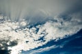 Sun Rays Behind Clouds Royalty Free Stock Photo