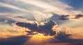Sun Rays Breaking Through Dramatic Clouds Royalty Free Stock Photo