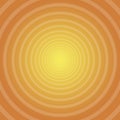Sun rays. Circle rays. Orange background. Spiral. Summer orange background with circle pattern