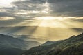 Sun rays through the cloud , nature landscape in Thailand