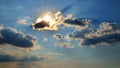 Sun rays and clouds Royalty Free Stock Photo