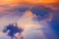 Sun rays through the clouds sunset Royalty Free Stock Photo