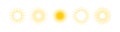 Sun. Sun Rays collection. Yellow Sun vector icons. Vector illustration