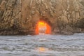 Pfeiffer Beach\'s Keyhole Arch During Sunset