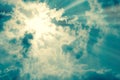 Sun rays with dark clouds Royalty Free Stock Photo