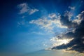 Sun rays and dark clouds Royalty Free Stock Photo