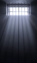 Sun rays in dark prison cell