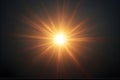 sun rays forming a star Royalty Free Stock Photo