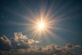 sun rays forming a star Royalty Free Stock Photo