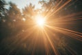 sun rays forming a star Royalty Free Stock Photo