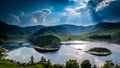 Sun rays on Haweswater Royalty Free Stock Photo