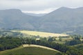 Sun and rays of light over Sare, France in Basque Country on Spanish-French border, is a hilltop 17th century village surrounded Royalty Free Stock Photo