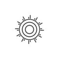 Sun rays lines art geometric swirl logo vector Royalty Free Stock Photo