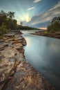 Sun Rays Over Fouth Chute Royalty Free Stock Photo