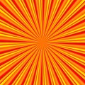 Sun rays, sunburst on yellow and orange color background. Vector illustration summer background design Royalty Free Stock Photo