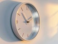 The sun is reflected in the wall clock Royalty Free Stock Photo