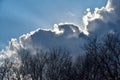 Sun Reflecting off Clouds in the Blue Sky Royalty Free Stock Photo