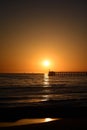 Sun reflecting off the water at sunset