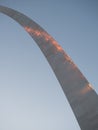 Sun Reflecting in a Portion of the Gateway Arch in St. Louis, Missouri, at Dawn Royalty Free Stock Photo