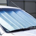 Sun Reflector windscreen. Protection of the car panel from direc Royalty Free Stock Photo