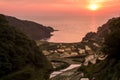 Sun and rice terraces Royalty Free Stock Photo