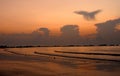 Sun Rise at Batu Layar Beach Royalty Free Stock Photo
