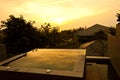 Sun rise with jacuzzi outdoor
