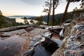 Sun rise landscape around the Emerald Bay of Lake Tahoe