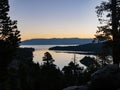 Sun rise landscape around the Emerald Bay of Lake Tahoe