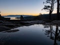 Sun rise landscape around the Emerald Bay of Lake Tahoe