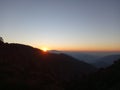 Sun rise morning nainital india Royalty Free Stock Photo