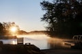 Sun Rise Over Lake Lure Royalty Free Stock Photo