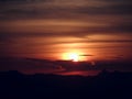 Sun rise over the mountains Royalty Free Stock Photo