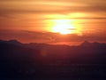 Sun rise over the mountains Royalty Free Stock Photo